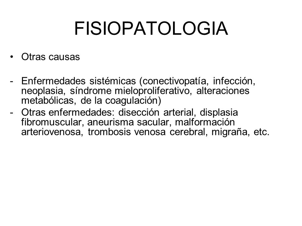 Vascular etiología malformación de la